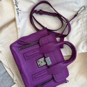 3.1 Phillip Lim Pashli Satchel Mini Leather Purple